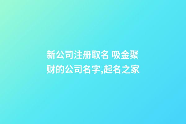 新公司注册取名 吸金聚财的公司名字,起名之家-第1张-公司起名-玄机派